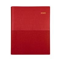 Diary Collins Vanessa Wiro A4 Short / Quarto Week to View Red Y2023 325V15