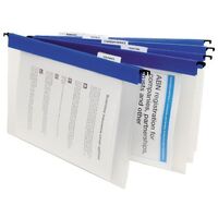 Suspension File Marbig Polyprop With Tabs and Inserts 8201301 Blue Pack 10