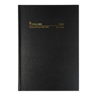 Diary Collins Financial 14M4 A4 Day to a Page 30 Minute Black F2024/25