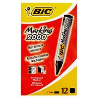 Marker Bic Permanent Bullet 200009 Black Box 12