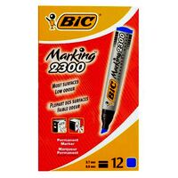 Marker Bic Permanent Chisel 230006 Blue Box 12