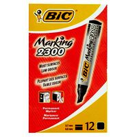 Marker Bic Permanent Chisel 230009 Black Box 12