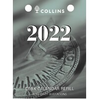 Collins Desktop Calendar Refill 2022 Day to a Page Top Punch