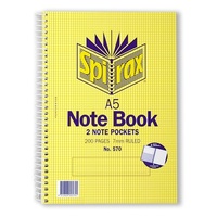 Spirax 570 Notebook A5 200 Page S/O 5Pk 