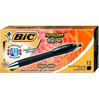 Pen Bic Reaction Ballpen 857546 1.0mm Black Box 12