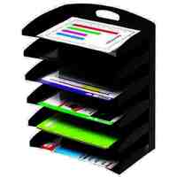 Stationery Stand Marbig Metal Desktop Organiser 6 Tier 86214B