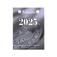 Desk Calendar Refill Collins Top Opening 2025 76x102mm