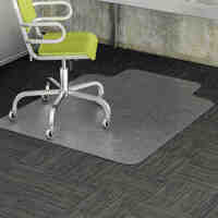 Chairmat Marbig Duramat Small Clear Heavy Duty 91 x 121cm Carpet less than 6mm Keyhole 87220