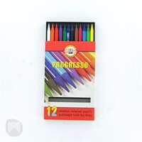 Pencils Coloured Woodless Koh I Noor Progresso Chromatix 8756 Pack 12 Assorted 