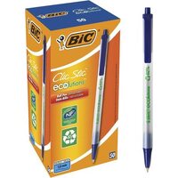 Pen Bic Ecolutions Clic Stic Blue Box of 50 