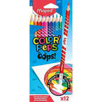 Pencil Maped Color Peps Oops Erasable Coloured Pack 12