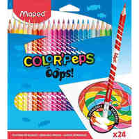 Pencil Maped Color Peps Oops Erasable Coloured Pack 24