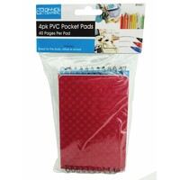 Spiral Note Pad Pocket Office Central 40 Page 89451 Pack 4 