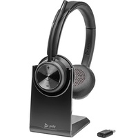 HP POLY SAVI 7320 UC STEREO DECT HEADSET, D400 USB-A DONGLE