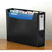 Organiser Portable File Marbig With 10 Polyprop Folders Black 9002402 