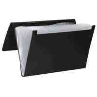 Expanding File Marbig FC Polyprop 12 Pocket Black 9006502