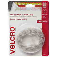 Velcro Hook Only Dots 16mm 90204 Pack 100 White 