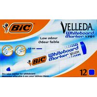 Whiteboard Marker Bic Velleda 1701 06 Bullet Point Blue Box 12 