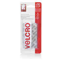 Velcro Thin Clear Hook and Loop Strip 19 x 89mm Pack 4 