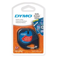Dymo Tape Letratag Plastic Cosmic Red 91203/91333