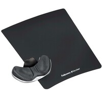 Gliding Palm Support and Mouse Pad Gel Lycra Graphite Fellowes 9180101