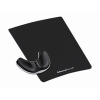 Gliding Palm Support and Mouse Pad Gel Lycra Black Fellowes 9180301