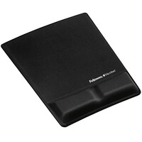 Mouse Pad and Wrist Rest Memory Foam Lycra Black Fellowes 9181201