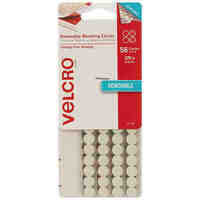 Velcro Removable Circles 0.9cm 56 Pack White 