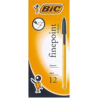 Pen Bic Finepoint Black 0141 Box 12