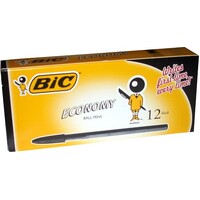 Pen Bic Economy Medium Black 0244 Box 12