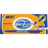 Pen Bic Soft Feel Retractable 91433 Blue Box 12