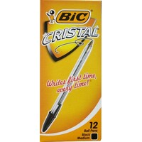 Pen Bic Cristal Medium Black 10135  Box 12