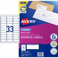 Avery L7158 - Avery 30UP Inkjet Laser General Use Labels White 100 Sheets