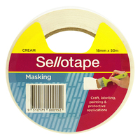 Masking Tape Sellotape 125A 18mm x 50M Hangsell 960502