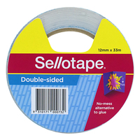 Tape Sellotape Double Sided 404 12mm x 33M Hangsell Roll 960602