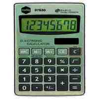 Calculator Marbig 97630 Dual Power 8 Digit Hand Held Silver