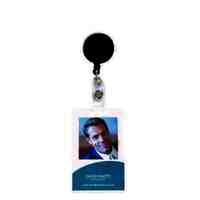 Card Holder Reel Retractable with Strap Rexel Black 9800002