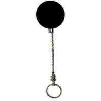 Key Holder Retractable Metal Rexel Chain Ring Black 9800602