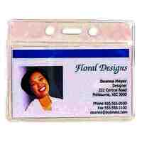 ID Card Soft Pouch Rexel Landscape 90 x 55mm 9801112 Pack 10