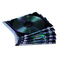 CD Storage Slim Jewel Case Fellowes Black 98316 Pack 25