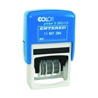 Stamp Colop Entered Dater Blue Ink 987127