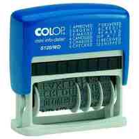 Stamp Mini Info Dater Colop S120WD with 12 Terms Paid Entered Received Credit Etc 