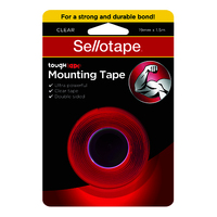 Tape Sticky Sellotape Tough Tape Mounting 19mm x 1.5M Clear  