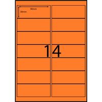 Label Laser Inkjet Copier Stationers Supply compatible with Avery L7163 14 Per Sheet Pack 25 Fluoro Orange 