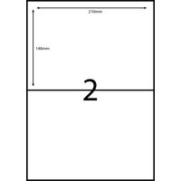 Label Rediform Copier A4/2C 2 Per Sheet 210 x 148mm Compatible DL02 Box 100