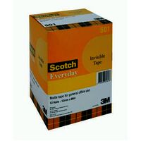 Tape 3M Scotch Invisible 501 Everyday 12mm x 66M Hangsell