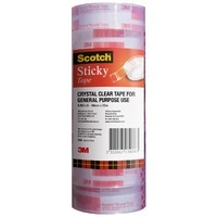 Tape 3M Scotch Sticky 502 12mm x 66m Tower Pack 12