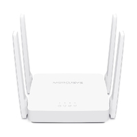 Mercusys AC10 AC1200 Wireless Dual Band Router, 867 Mbps @ 5GHz 300 Mbps @ 2.5 GHz, WPS Button, 1xWAN 1xLAN 4 Fixed Omni-Directional Antenna (LS)