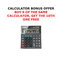 CANON AS-220RTS 12 DIGIT DESKTOP CALC ARC MODERN DESIGN BODY 120 STEP CALC-BUY 9 GET 1