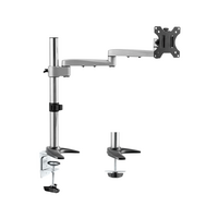 Astrotek Monitor Stand Desk Mount 44cm Arm for Single LCD Display 21.5' 22' 23.6' 24' 27' 8kg 30° tilt 180° swivel 360° rotate VESA 75x75 100x100